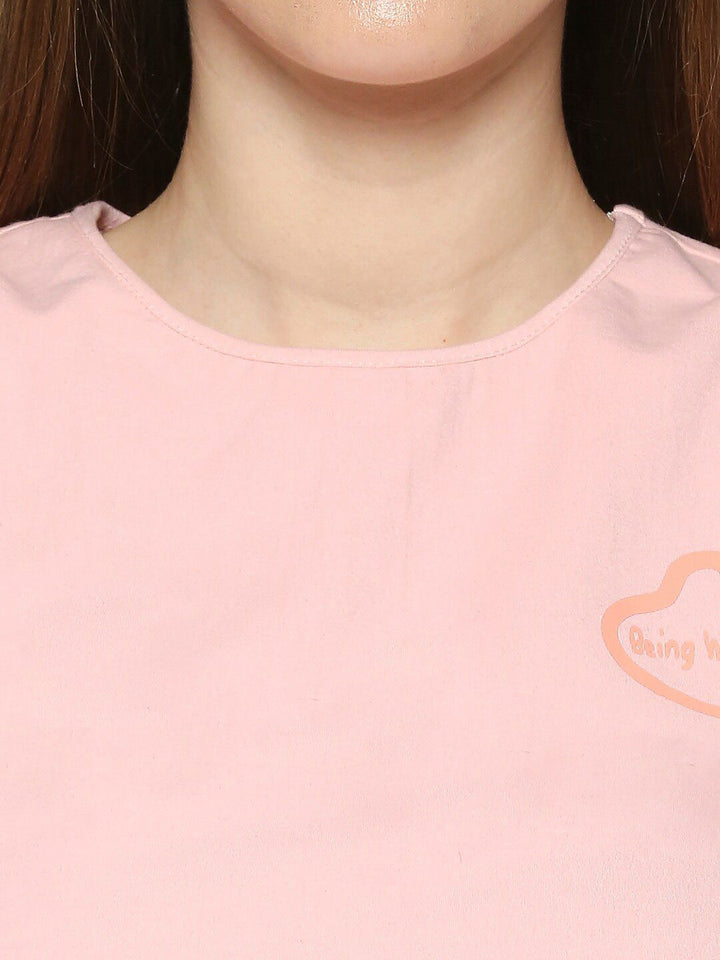 Being Human Floral Printed Round Neck Cotton Cropped T-shirt