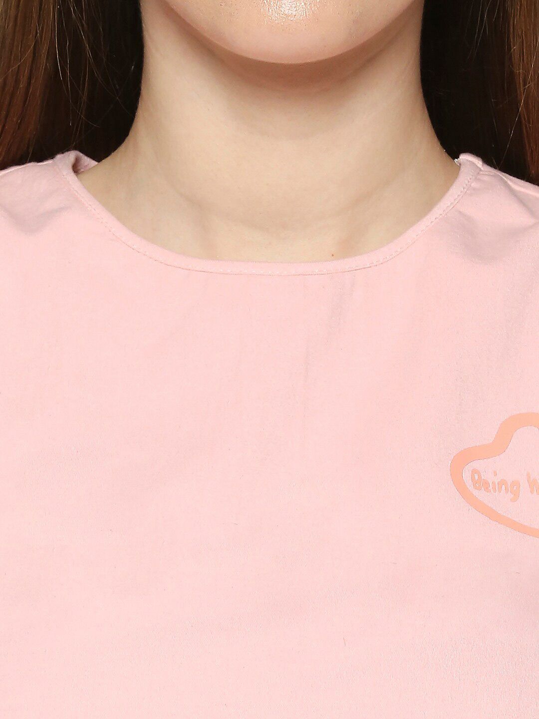 Being Human Floral Printed Round Neck Cotton Cropped T-shirt