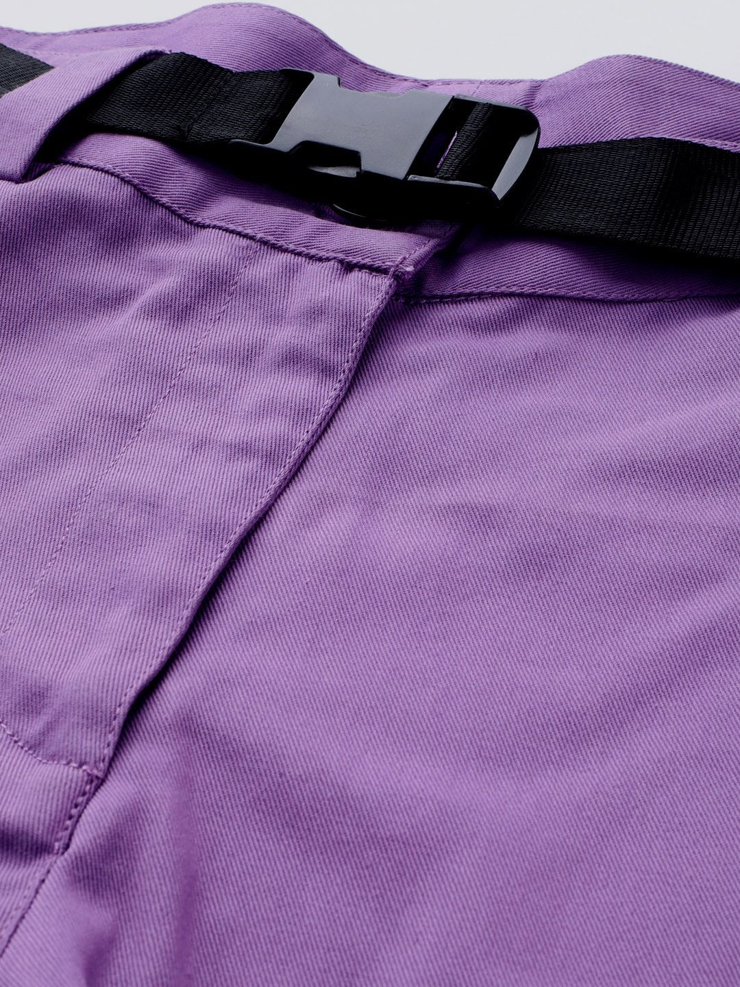 STREET 9 Women Lavender Solid Regular Fit Sports Shorts