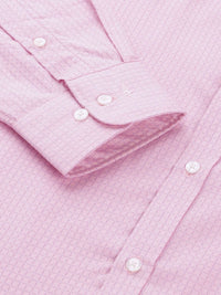 Park Avenue Slim Fit Grid Tattersall Checks & Self Design Opaque Formal Shirt With Pocket