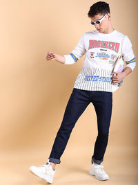 HIGHLANDER Men Slim Straight Fit Mid-Rise Clean Look Stretchable Jeans