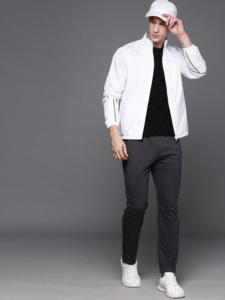 HRX by Hrithik Roshan Rapid-Dry & ANti-Microbial Finish Typography Printed Tailored Jacket