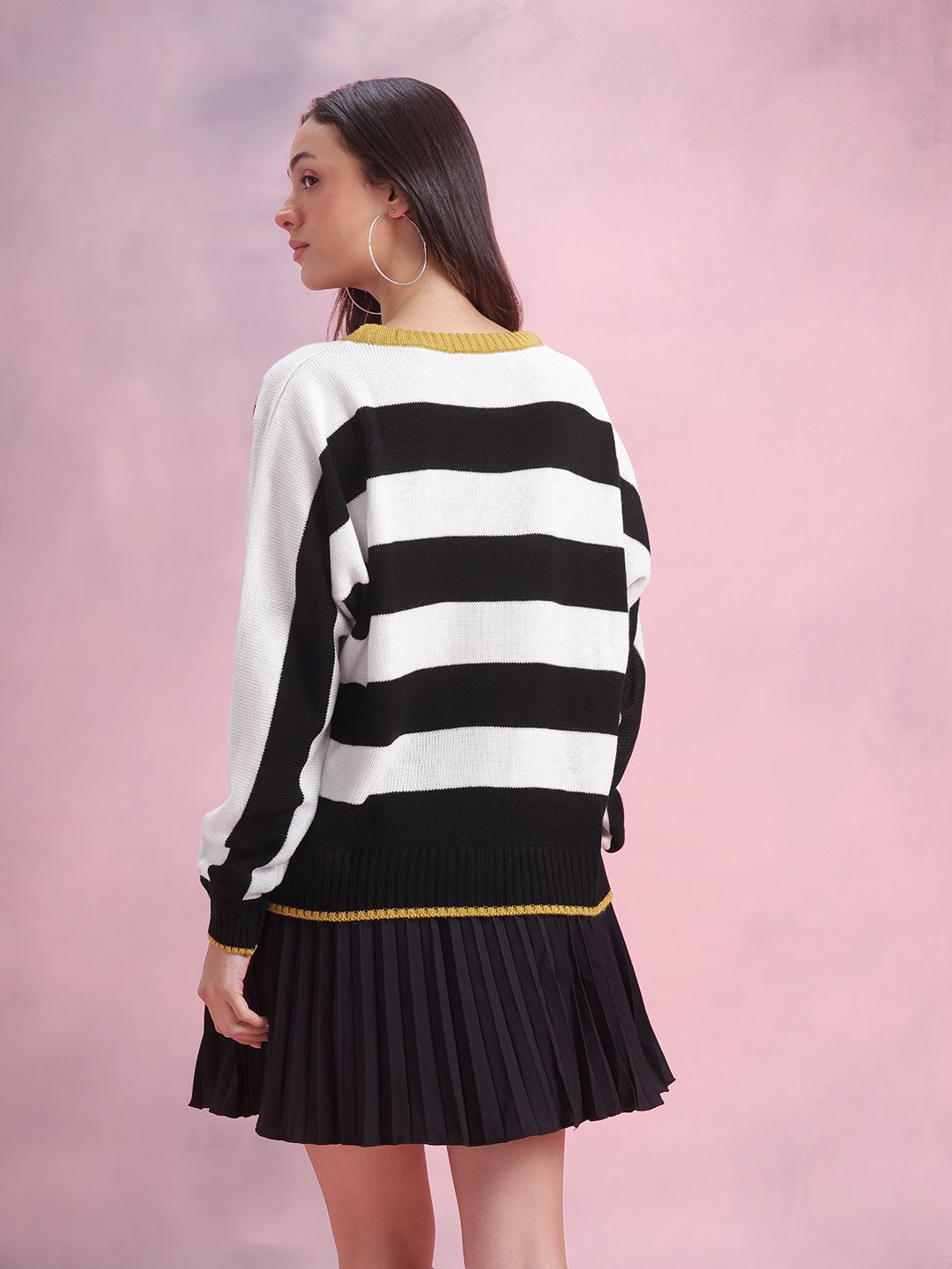 DressBerry Self Striped Pullover
