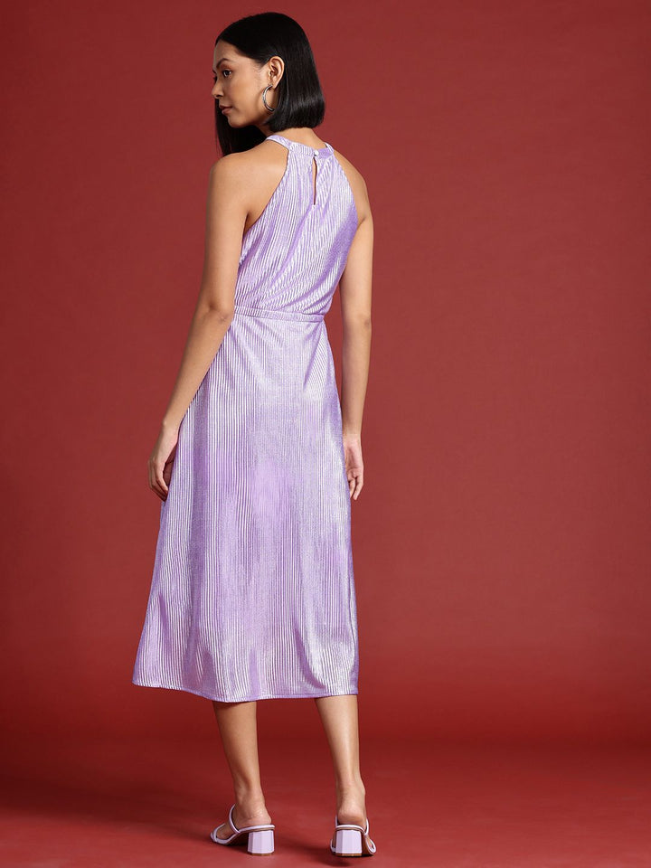 all about you Accordion Pleated A-Line Midi Dress