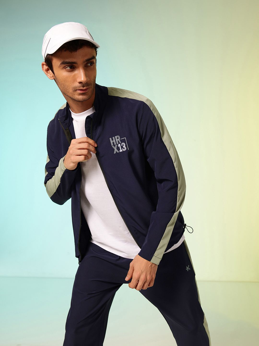 HRX by Hrithik Roshan Colourblocked Rapid Dry Running Tracksuit