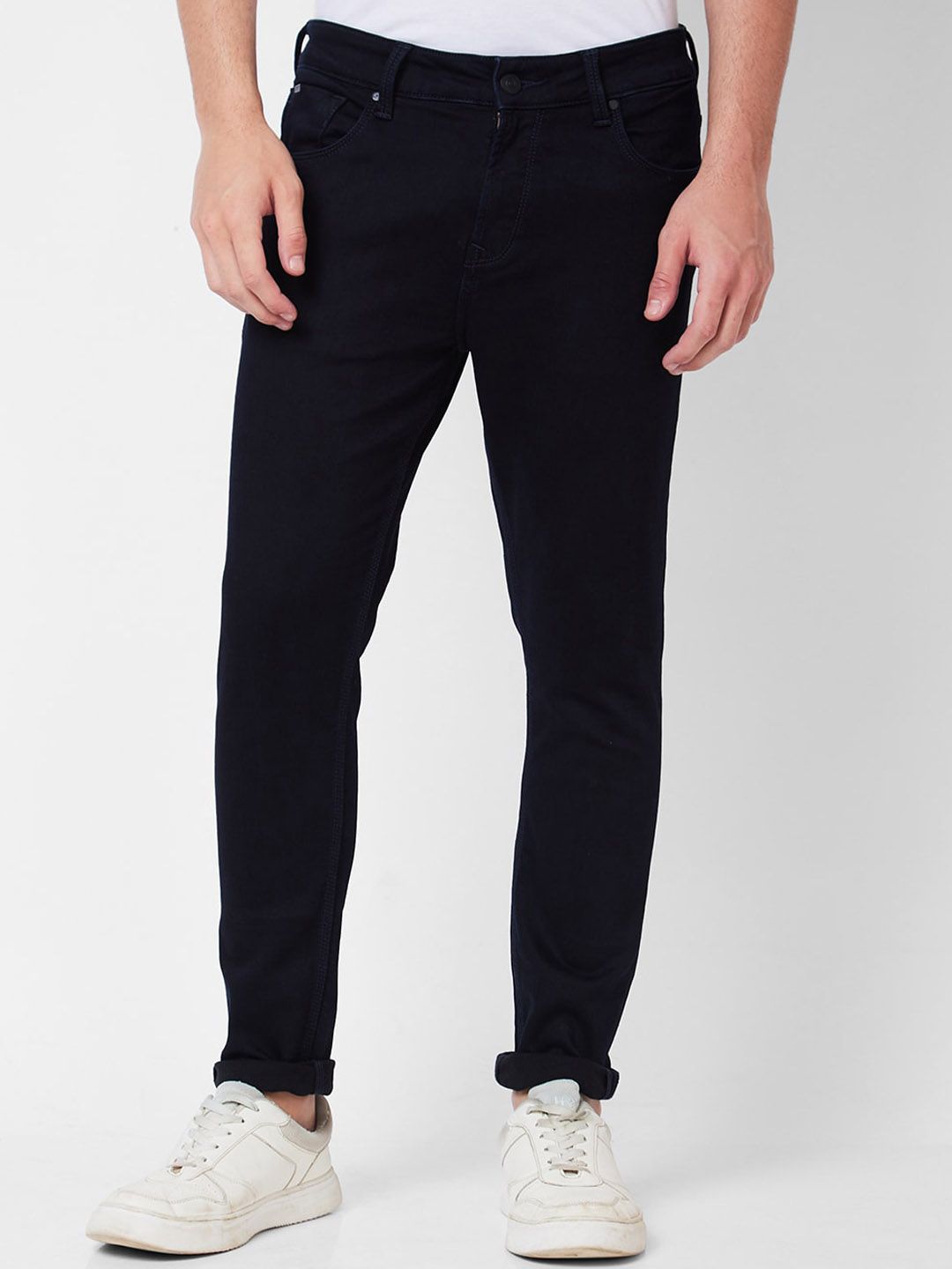 SPYKAR Men Mid Rise Slim Fit Clean Look Cotton Jeans