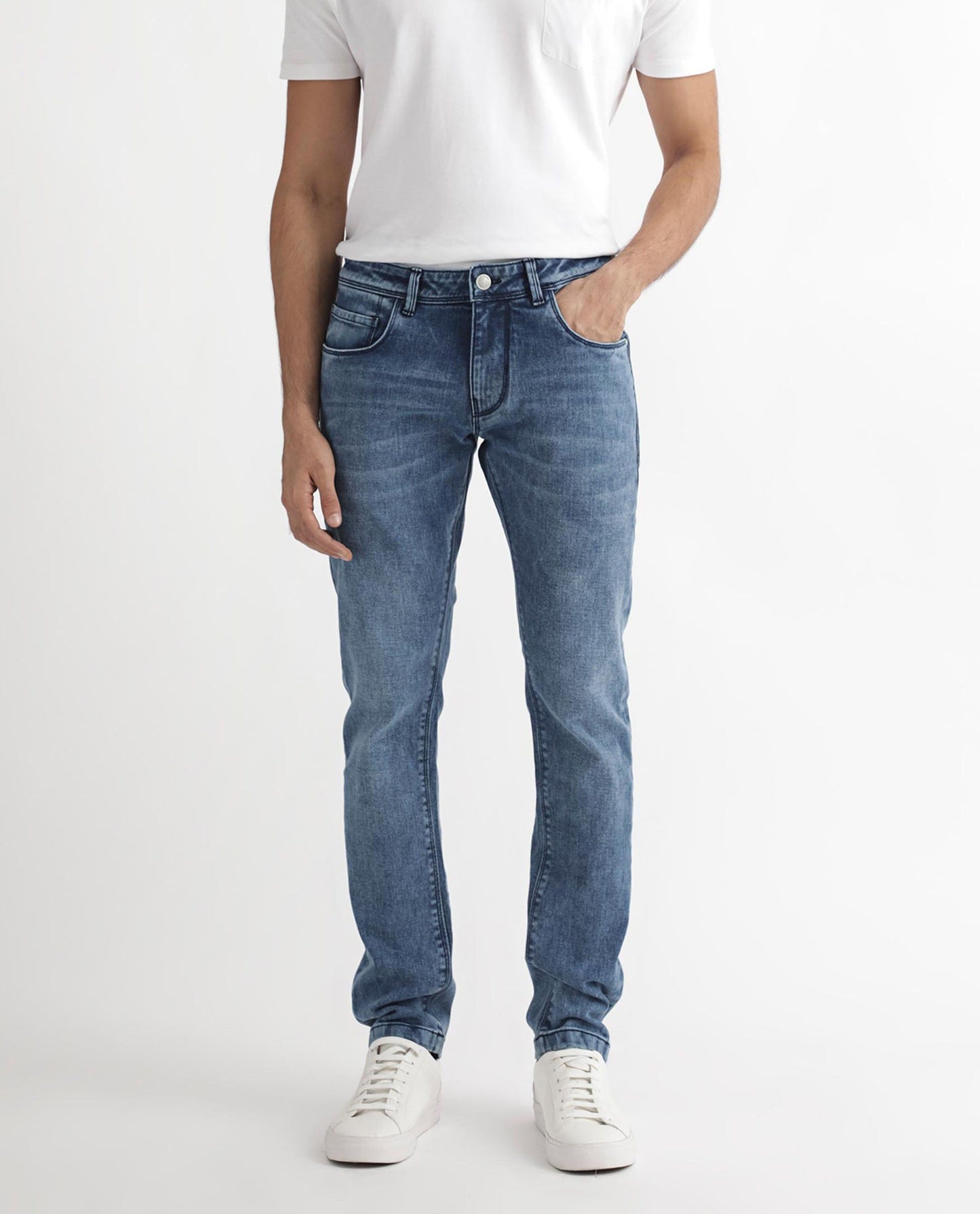 RARE RABBIT Men Widz Slim Fit Mid-Rise Stretchable Jeans