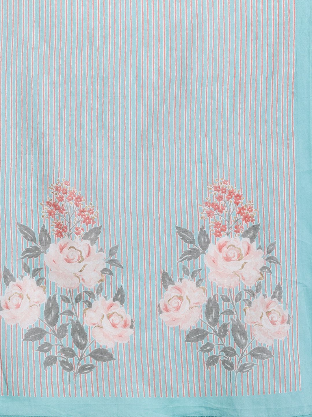 Indo Era Women Floral Printed Regular Mirror Work Pure Cotton Kurta with Trousers & With Dupatta