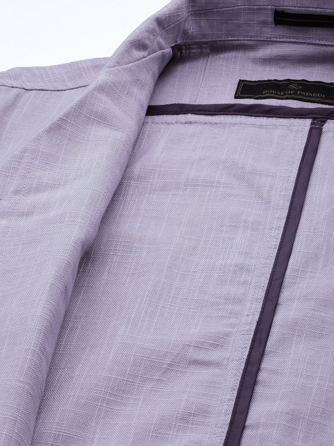 House of Pataudi Men Pure Cotton Self-designed Single-Breasted Jashn Blazer