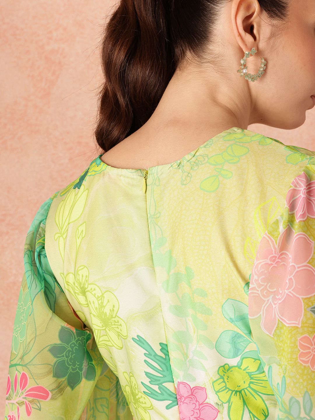 all about you Floral Printed Empire Dress