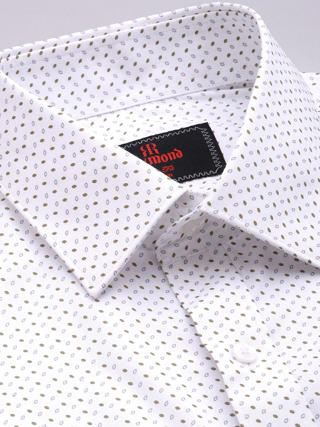 Raymond Slim Fit Micro Ditsy Printed Pure Cotton Formal Shirt