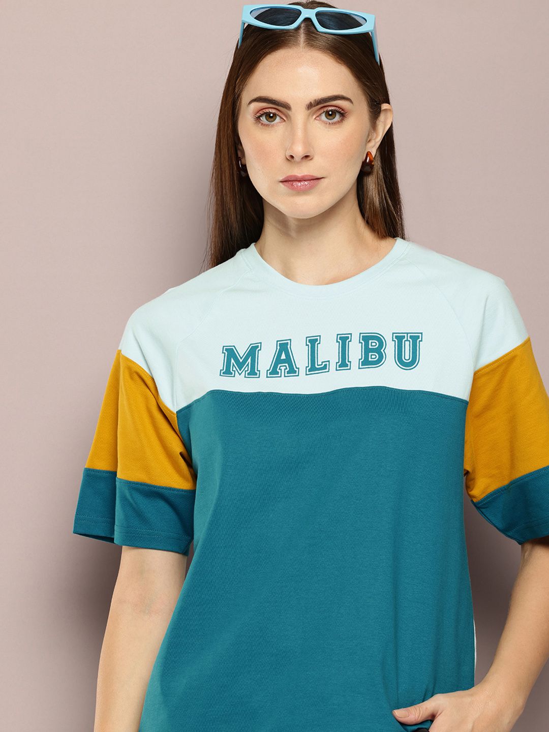 DILLINGER Women Typography Printed Oversized T-shirt