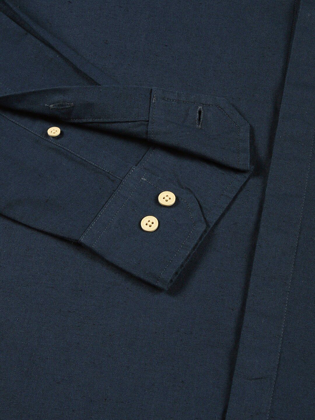 Thomas Scott Men Premium Cotton Linen Slim Fit Opaque Casual Shirt