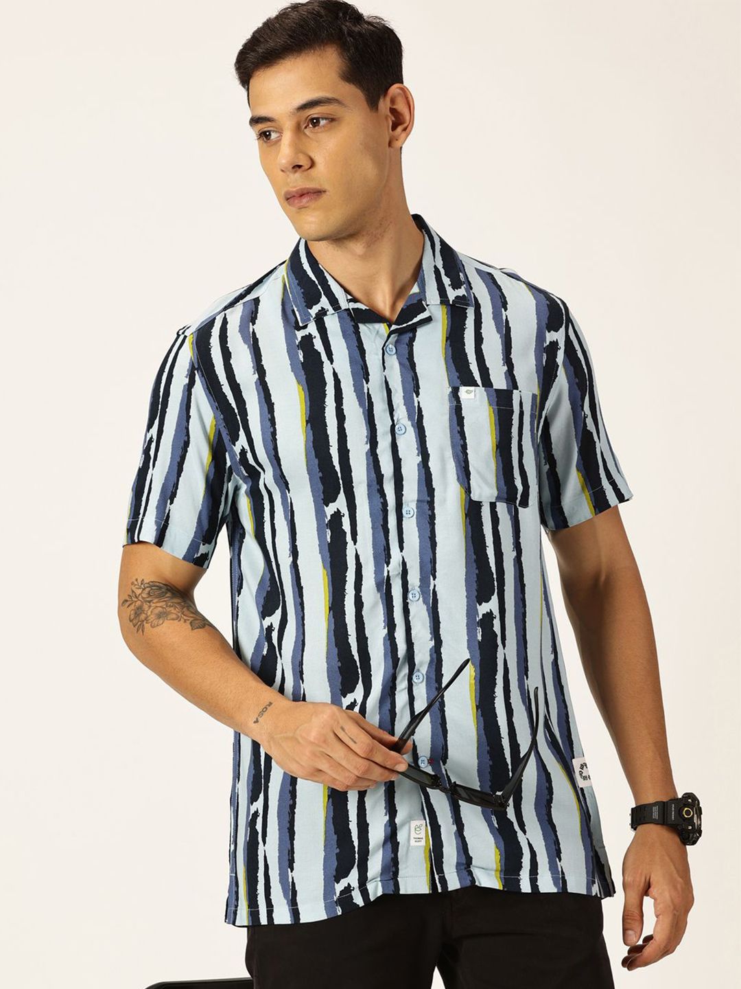 Thomas Scott Men Smart Printed Casual Shirt