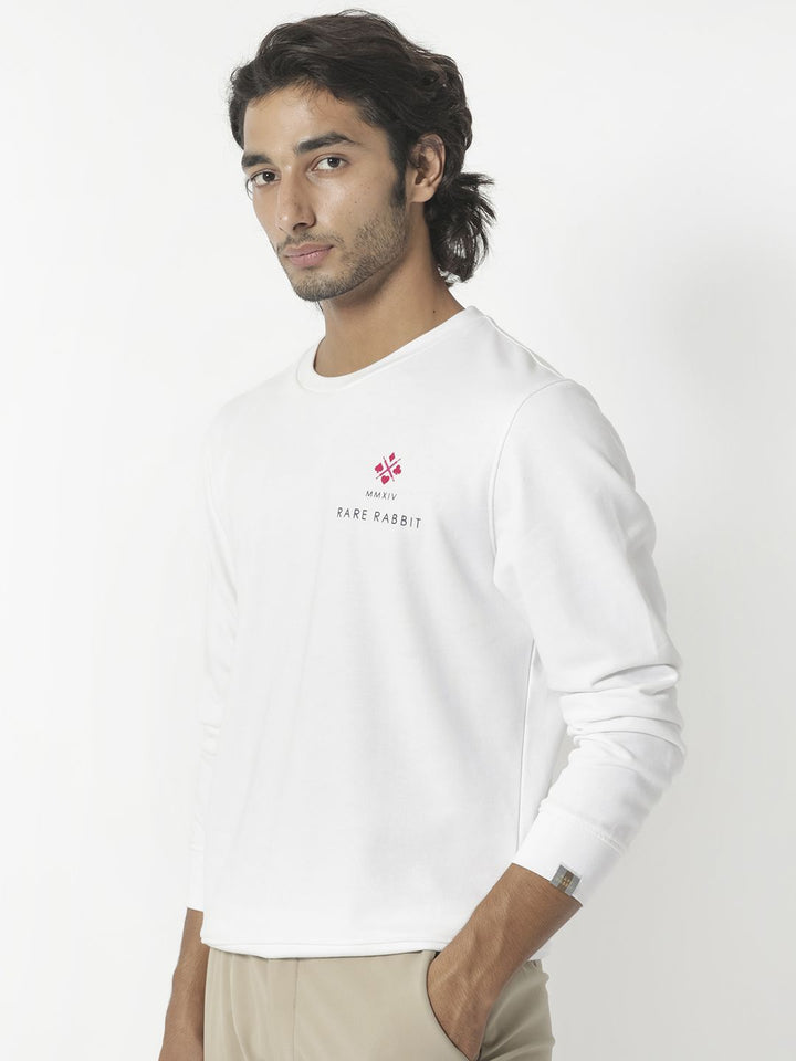 RARE RABBIT Men Cerdon Graphic Print Round Neck Sweatshirt