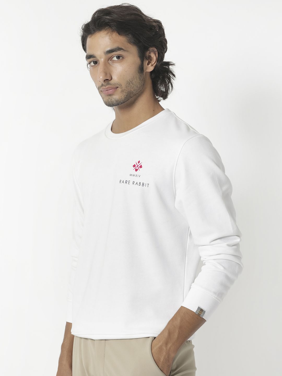 RARE RABBIT Men Cerdon Graphic Print Round Neck Sweatshirt