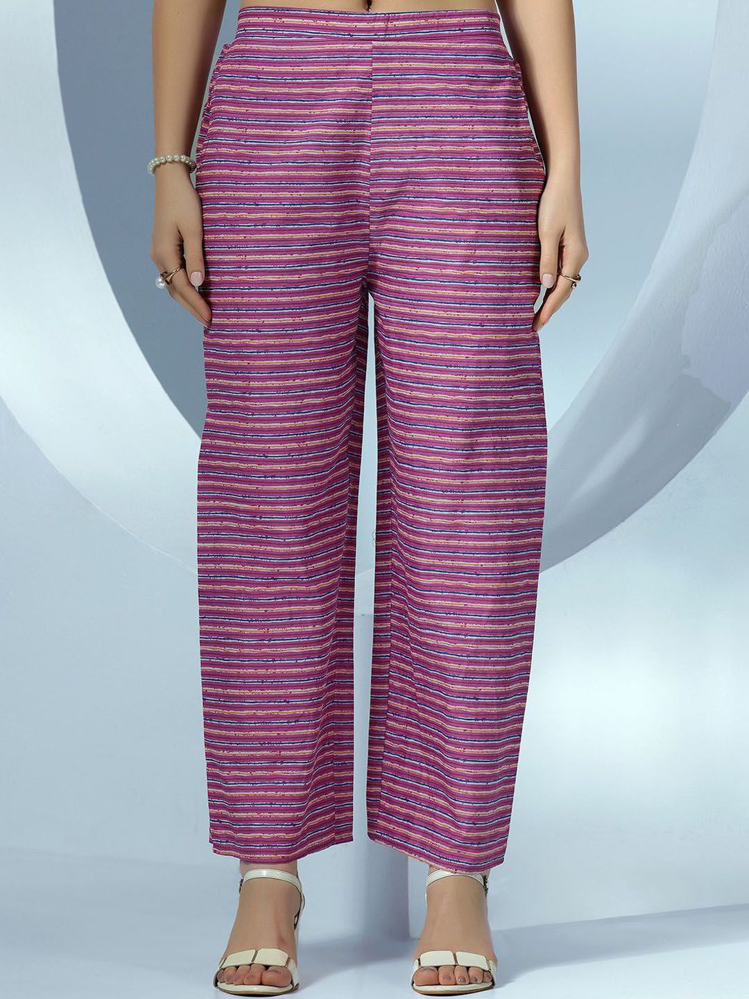 Libas Women Floral Printed Regular Pure Cotton Kurta with Palazzos & With Dupatta