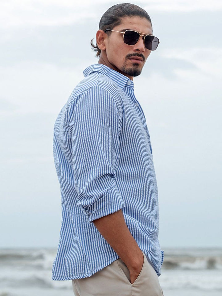 Powerlook Men Micro Checks Opaque Checked Casual Shirt