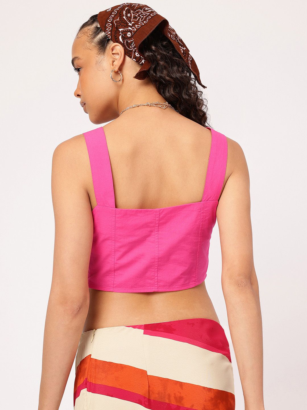 DressBerry Y2K Vibe Tie-Up Corset Style Crop Top