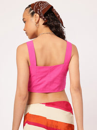 DressBerry Y2K Vibe Tie-Up Corset Style Crop Top