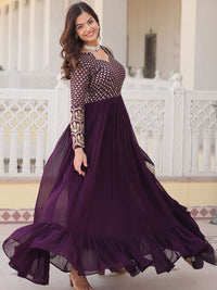 KALINI Women Geometric Printed Georgette Anarkali Kurta