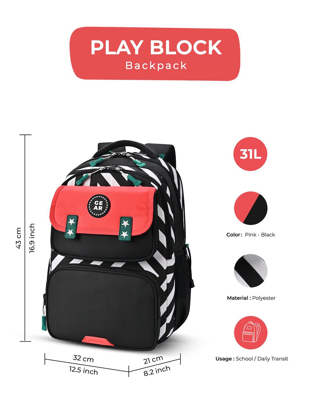 Gear Unisex Backpack