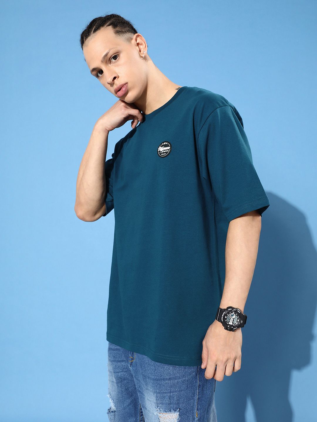 Difference of Opinion Printed Pure Cotton Oversized T-shirt