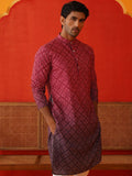 Jompers Men Floral Printed Sequinned Floral Kurta