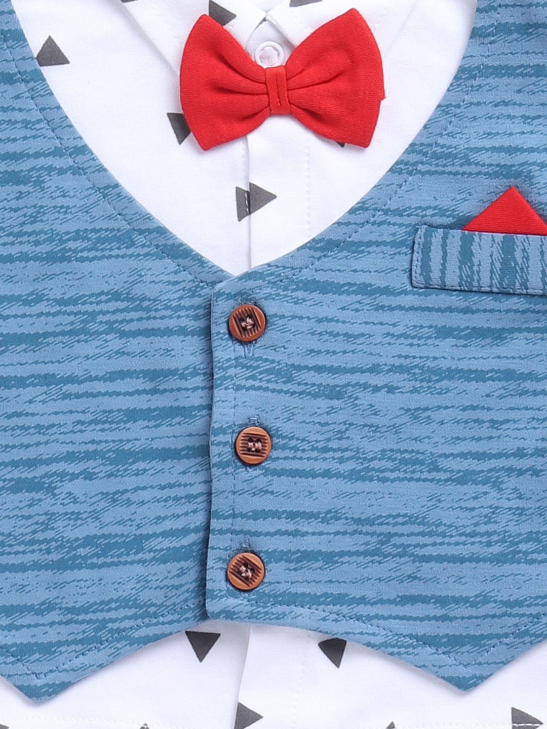 Moms Love Infant Boys Printed Cotton Shirt & Joggers