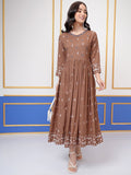 Vishudh Women V-Neck Embroidered Maxi Dress