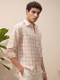 HIGHLANDER Men Checked Spread Collar Casual Shirt