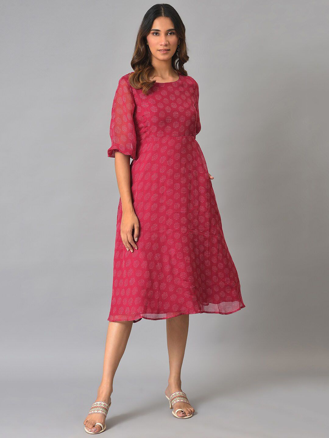 W A-Line Midi Dress
