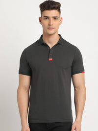 THE BEAR HOUSE Polo Collar Short Sleeves Slim Fit T-shirt