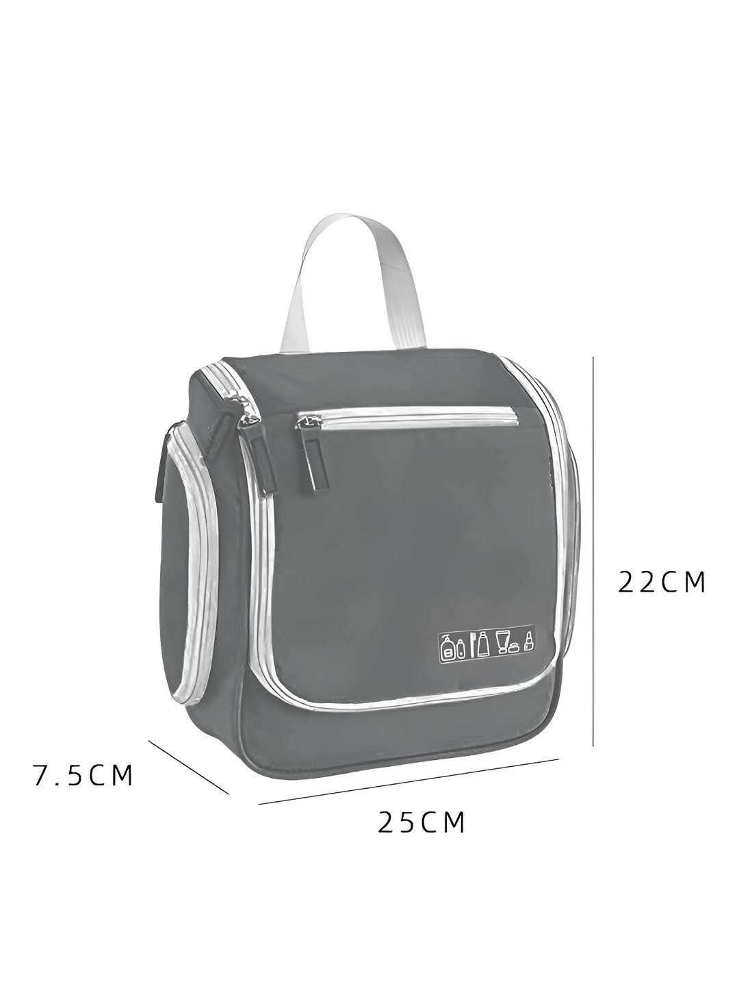 Cortina Grey Water Resistant Makeup Organiser