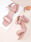 DressBerry Chain Detail Block Heels