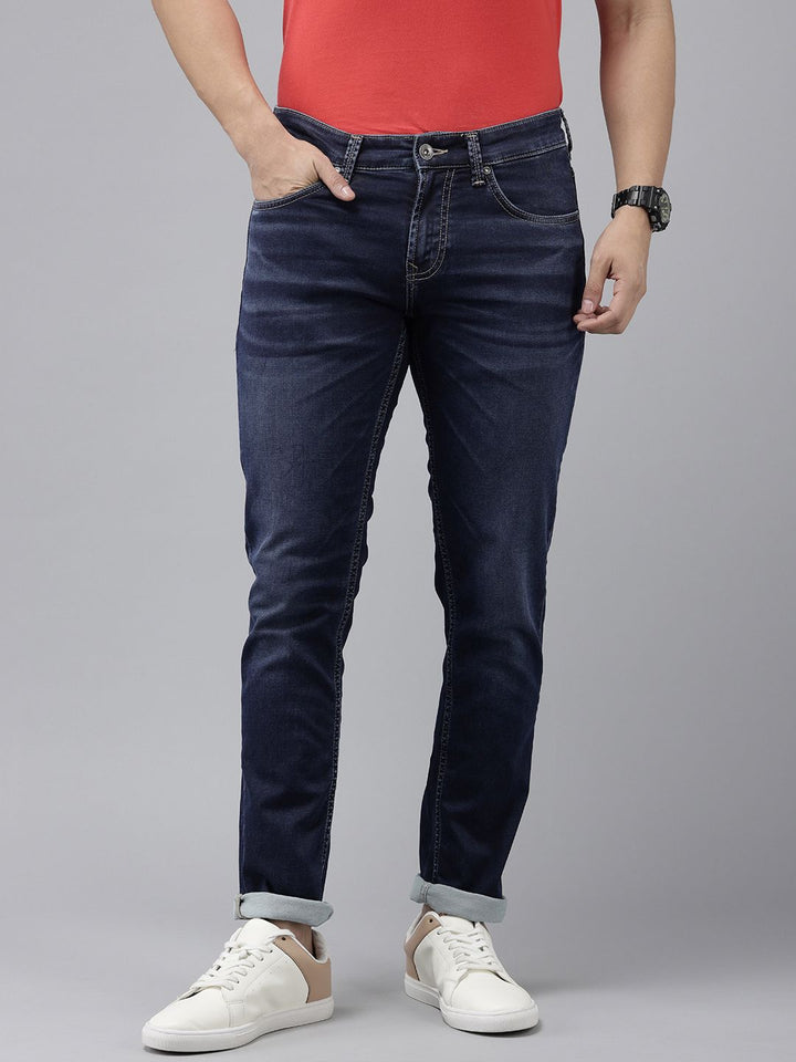 SPYKAR Men Slim Fit Low-Rise Light Fade Stretchable Jeans