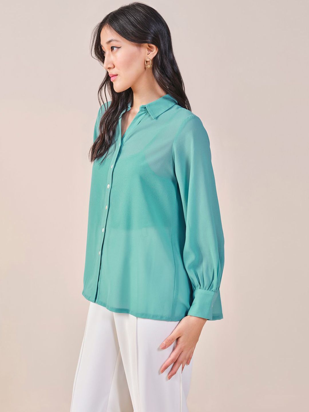 AND Solid Shirt Style Top