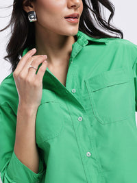 DressBerry Verdant Vogue Shirt Style Dress