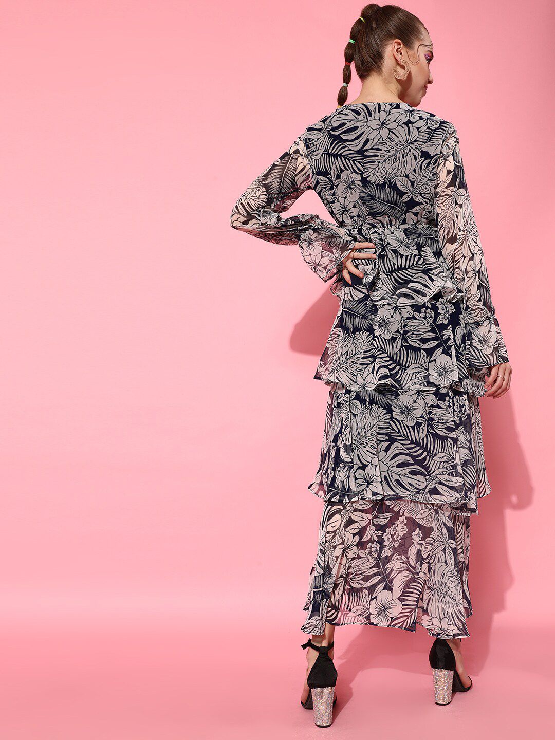 STREET 9 Women Blue Animal Printed Dress