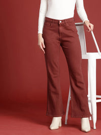 all about you Women Slim Bootcut High-Rise Stretchable Jeans