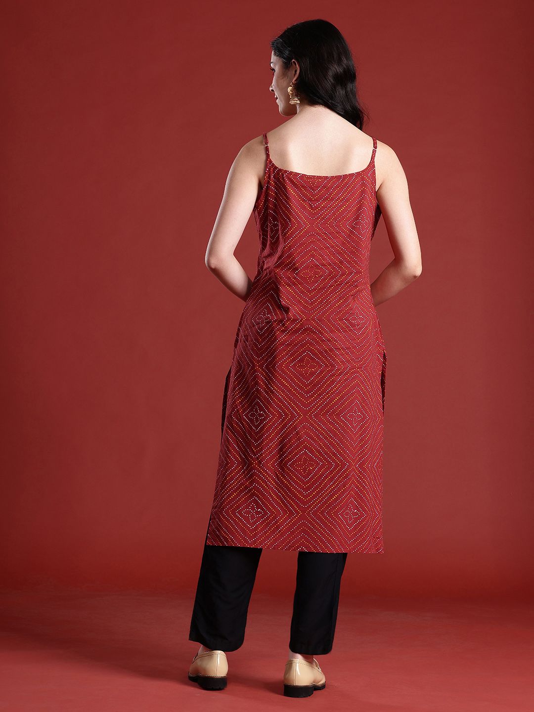 Anouk Women Bandhani Print Pure Cotton Kurta