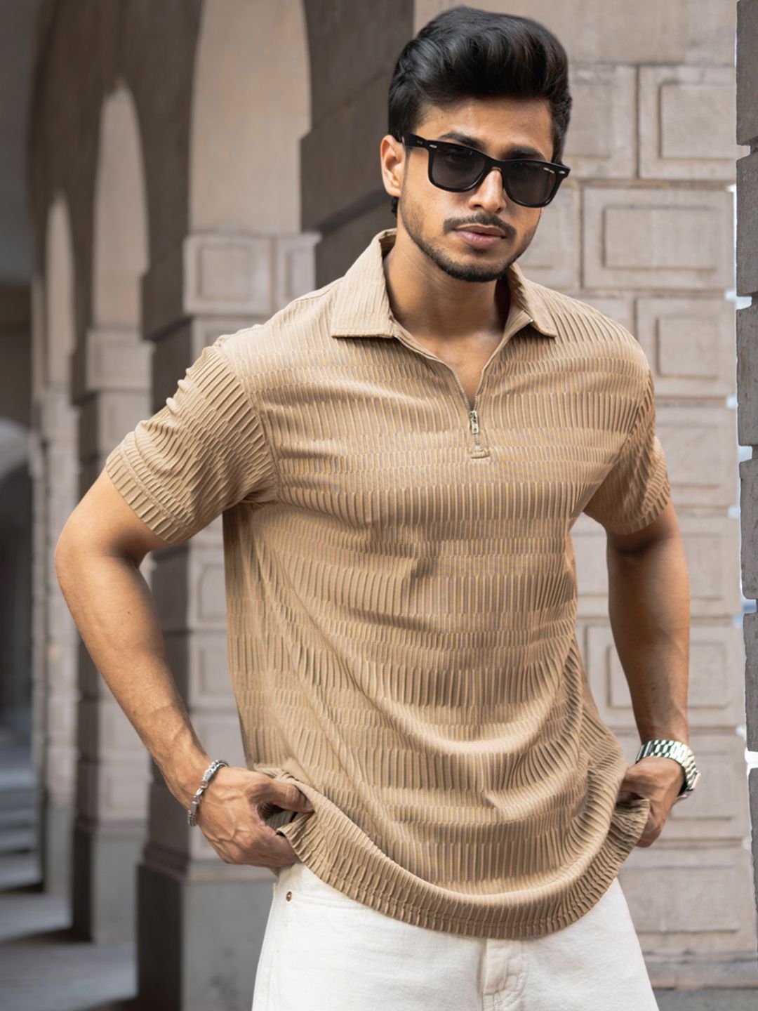 Powerlook Men Polo Collar T-shirt