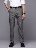 Raymond Men Striped Slim Fit Formal Trousers