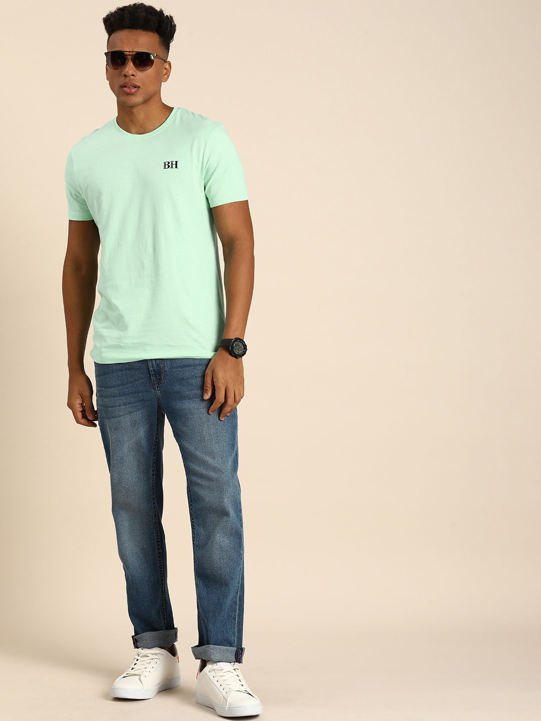 Being Human Pure Cotton Round Neck Casual T-shirt