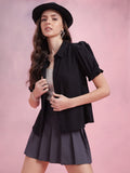 DressBerry Puff Sleeves Casual Shirt