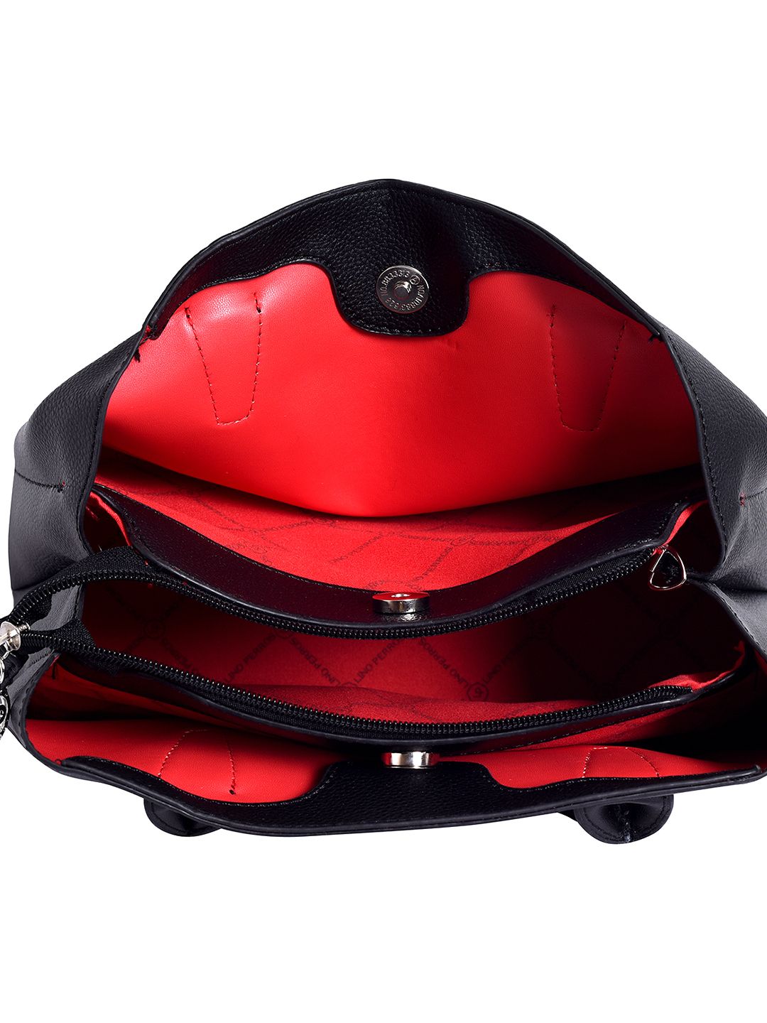 Lino Perros Black Solid Handheld Bag