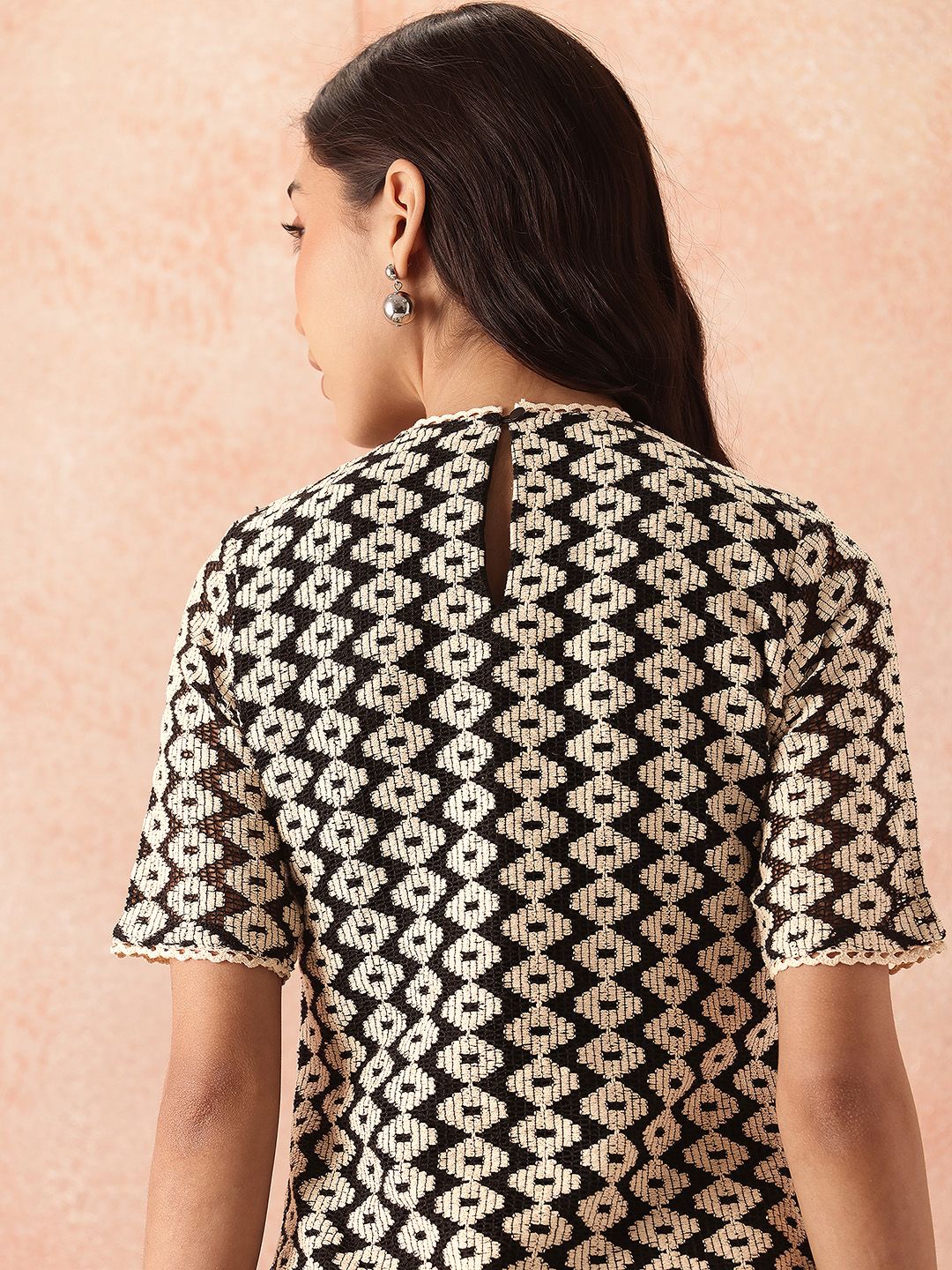 all about you Geometric Midi Dress