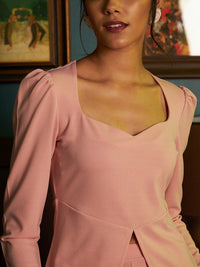Athena Sweetheart Neck Puff Sleeves Top