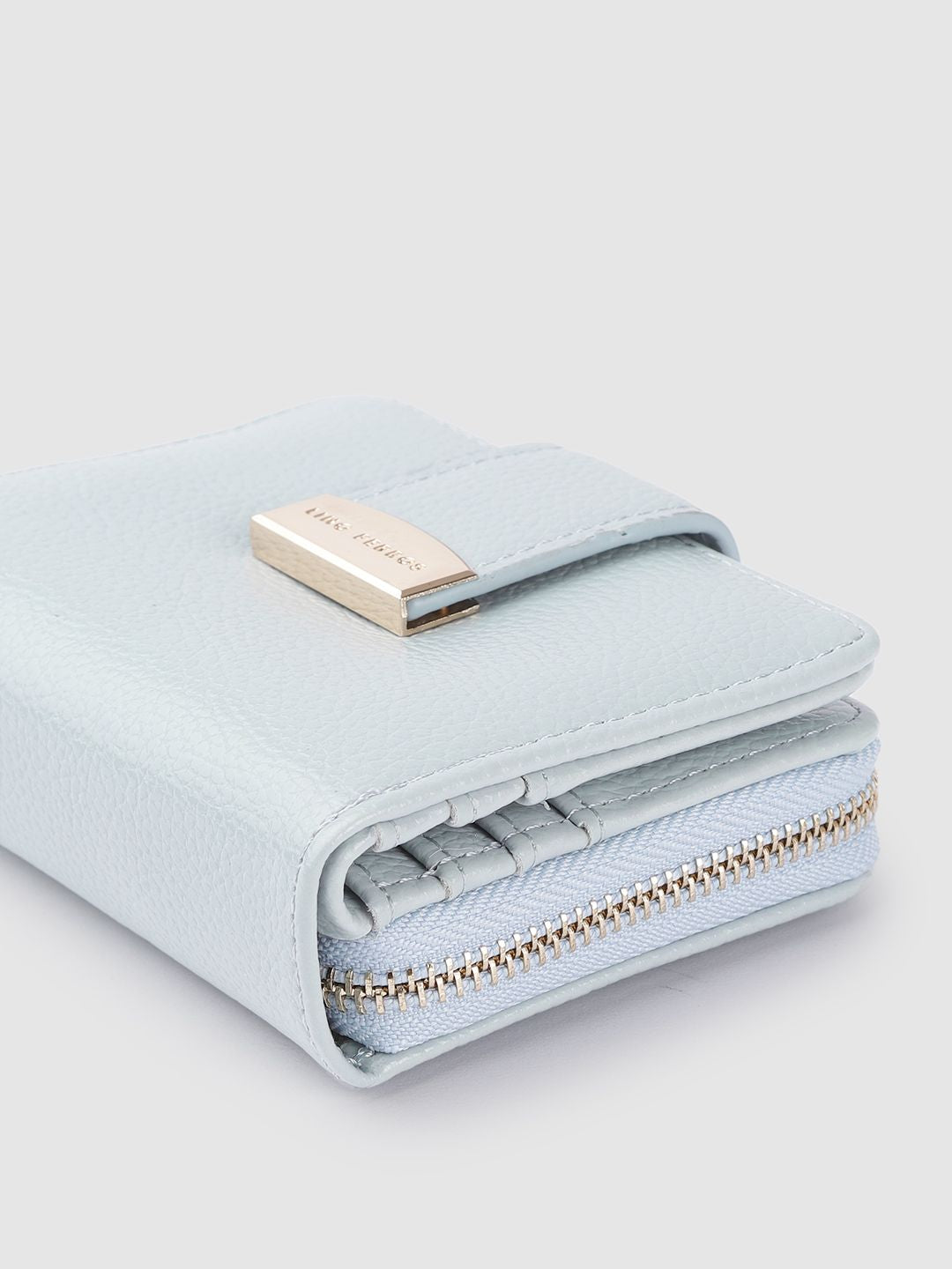Lino Perros Women Blue Solid Two Fold Wallet