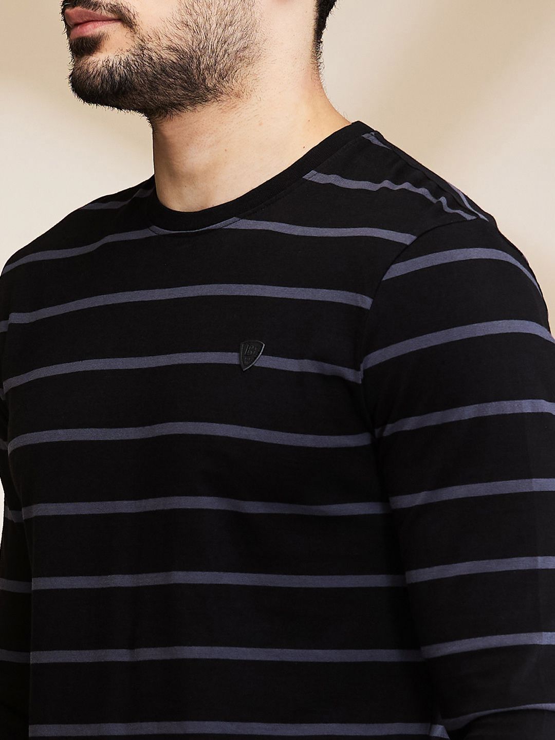 Being Human Men Striped Pockets T-shirt